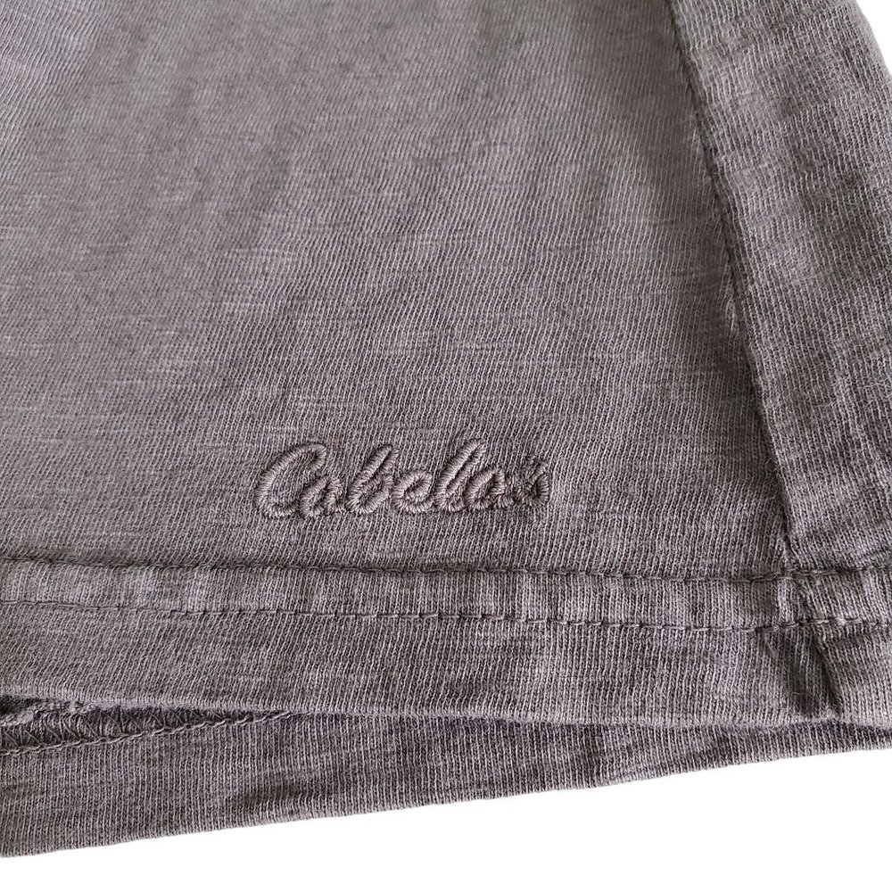 Cabelas NWT Womens Size L Dress Rosemont Side Ruched Cotton Long Lace Brown Gray - Picture 15 of 15
